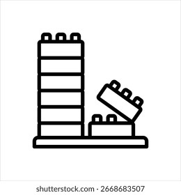 Vektorliniensymbol für Bausteine