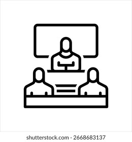Vector line icon for business consulting