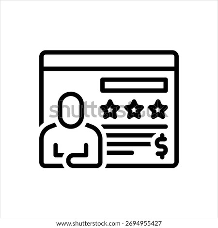 Vector line icon for buyer profile