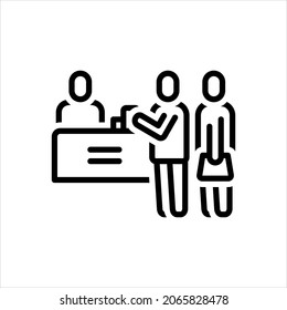 Vector line icon for buyers