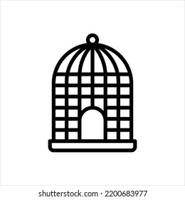 Vector line icon for cage