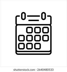 Vector line icon for calendar