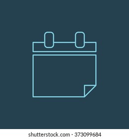 Vector Line Icon Of Calendar. Eps-10.