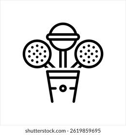Vector line icon for candy bar