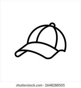 Vector line icon for cap