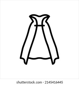 Vector line icon for cape