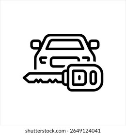 Vector line icon for car element