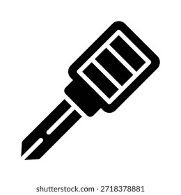 Icono de línea de Vector de la llave del coche para proyectos de servicio de vehículos.