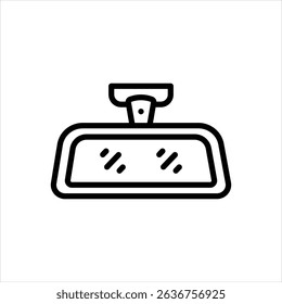 Vector line icon for car mirror