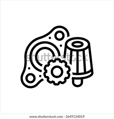 Vector line icon for car part