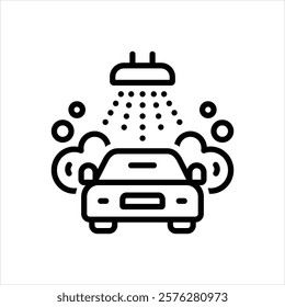 Vector line icon for car wash