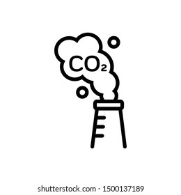 Vector line icon for carbon