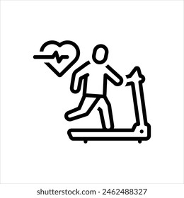 Icono de línea de Vector para cardio