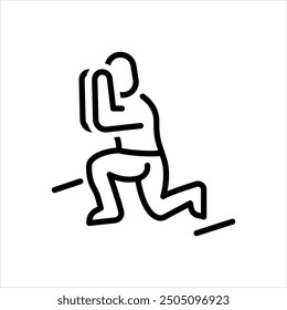 Icono de línea de Vector para cardio