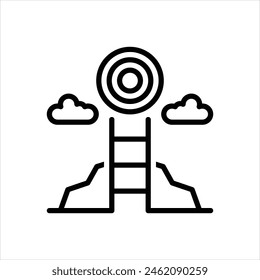 Karriereliniensymbol für die Vektorgrafik
