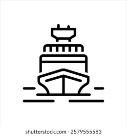 Vector line icon for cargo shipping