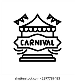 Vector line icon for carnival