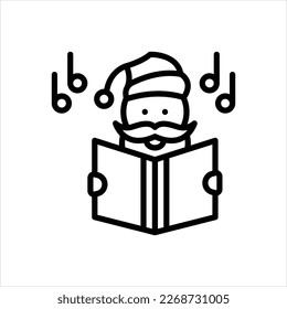 Vector line icon for carol