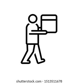 Vector line icon for carry