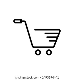 Vector line icon for cart