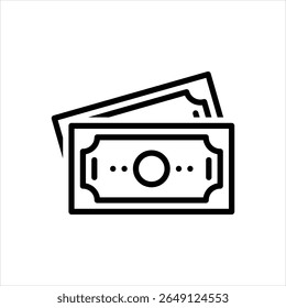 Vector line icon for cash