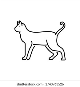 Vector-Line-Symbol für Katze