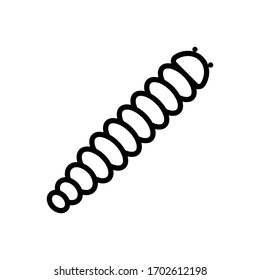 Vektorillustration-Zeilensymbol für Raupe