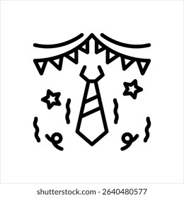 Vector line icon for celebrate