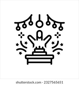 Vector line icon for celebration