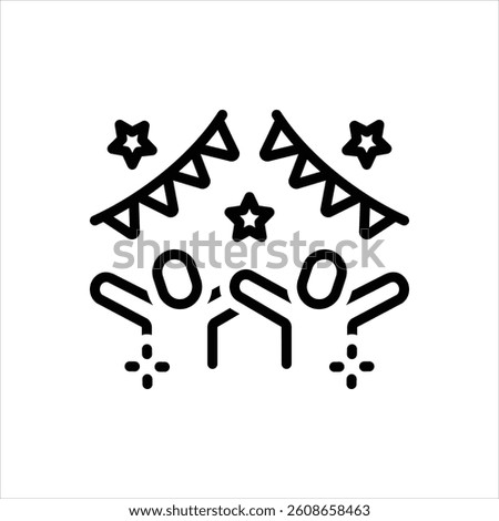 Vector line icon for celebration