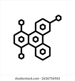 Vector line icon for cell chemical formula