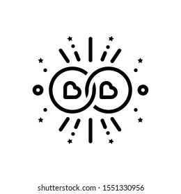 Vector line icon for ceremony