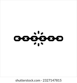 Vector line icon for chain