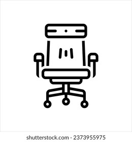 Vector line icon for chair