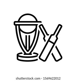 Vector line icon for championship