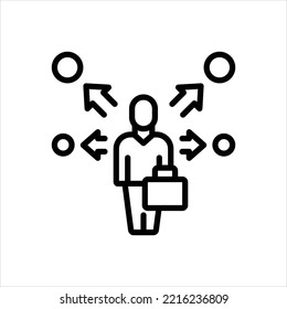Vector line icon for chances