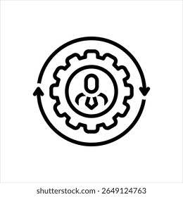 Vector line icon for change management