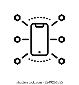 Vector line icon for characteristics