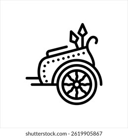 Vector line icon for chariot