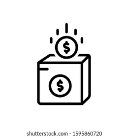 Vector line icon for charity