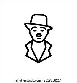 Vector line icon for charlie