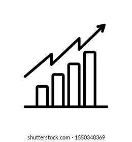 Vector line icon for chart