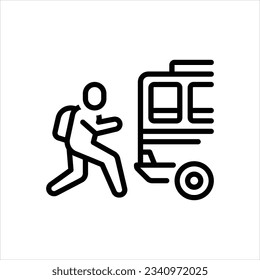 Vector line icon for chase
