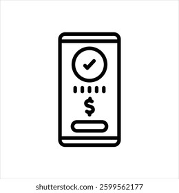 Vector line icon for check balance