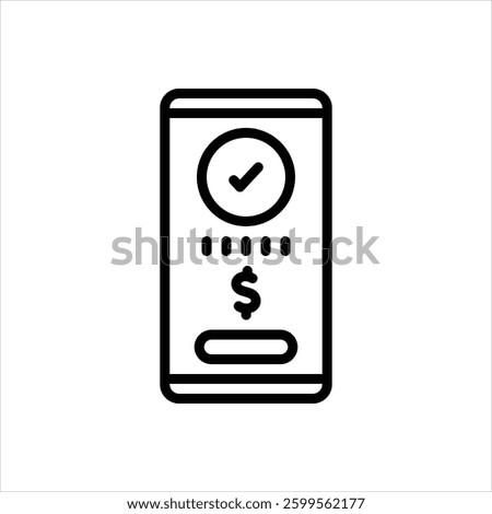 Vector line icon for check balance
