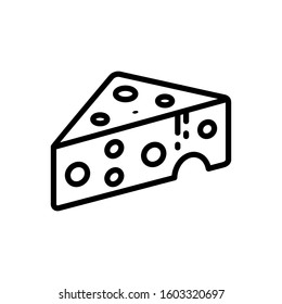 Vector line icon for cheese