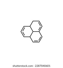 vector line Icon Of Chemistry Hexa Connection. Editable Bold Outline With Color Fill Design