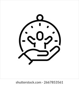 Vektorliniensymbol für Kinderbetreuungskompass