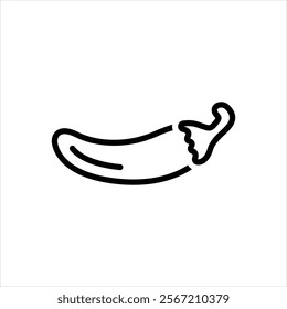 Vector line icon for chili