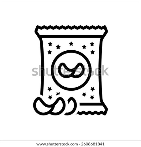 Vector line icon for chips